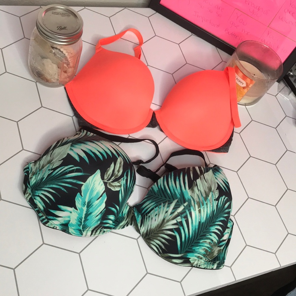 2 Pink Bras